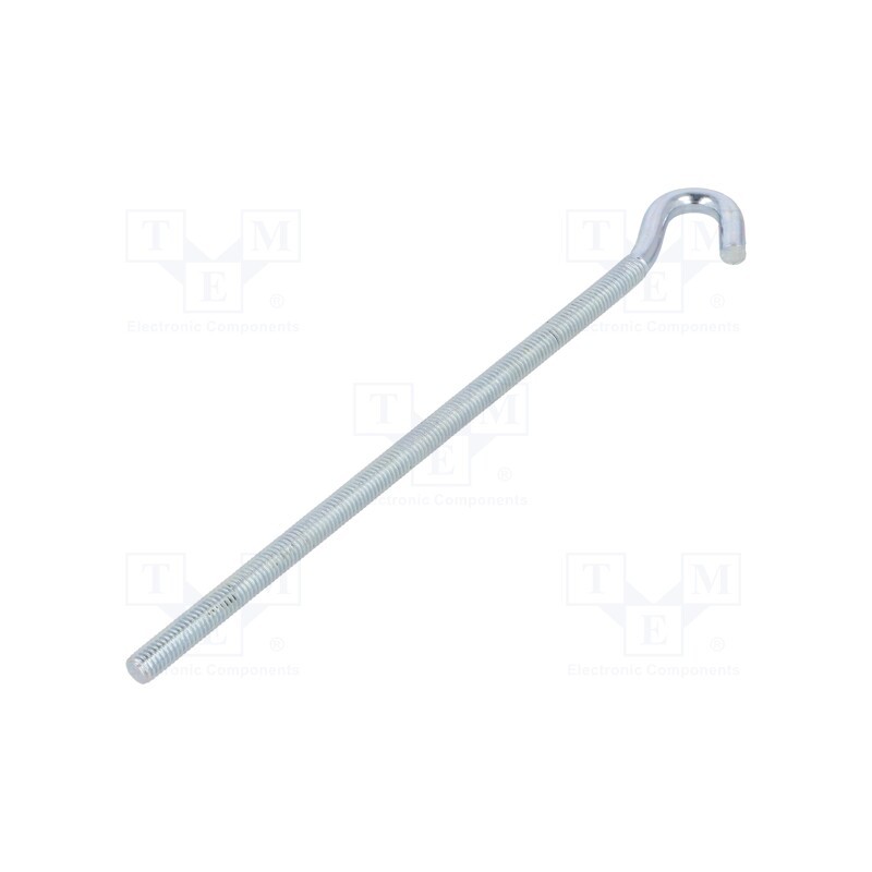 10 pcs x DROMET - HZ.6170 - Hook, angular, steel, zinc, Thread len: 146mm, Overall len: 170mm