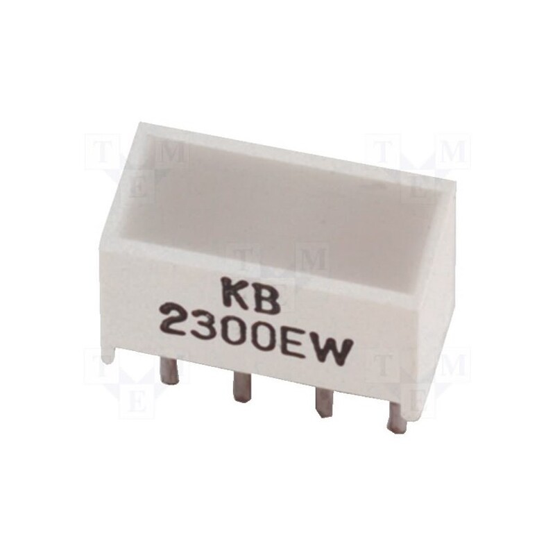 1 pcs x KINGBRIGHT ELECTRONIC - KB-2400YW - LED backlight, yellow, Lens: white,diffused, λd: 588nm, 8÷40mcd