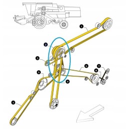 Threshing belt 4hb new holland case 84817623 cnh