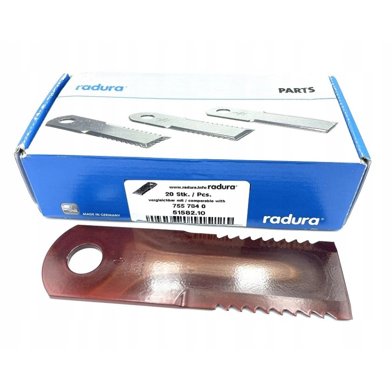 Serrated forage harvester knife Claas Rasspe 755784