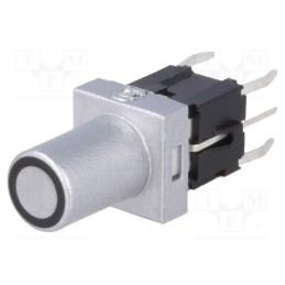 1 pcs x HIGHLY ELECTRIC - PB6149L-5-102 - Switch: keypad, Pos: 2, SPST-NO, 0.05A/12VDC, silver, LED, white, THT