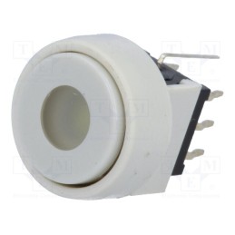 1 pcs x HIGHLY ELECTRIC - PB6136AL-5 - Switch: keypad, Pos: 2, DPDT, 0.1A/30VDC, white, LED, white, THT, 1.5N