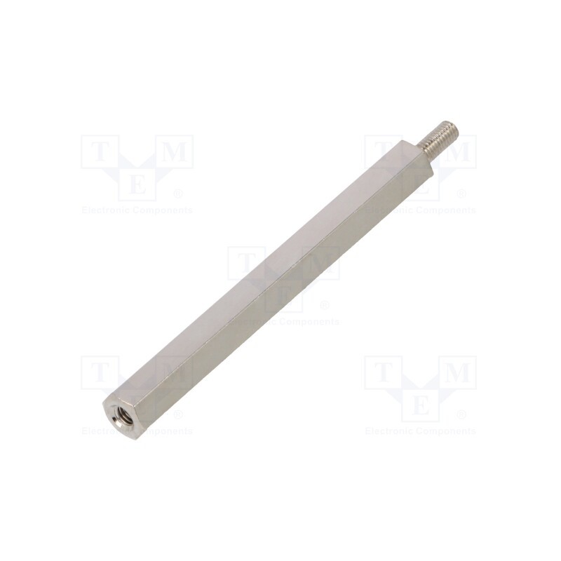 10 pcs x DREMEC - 215X55 - Screwed spacer sleeve, 55mm, Int.thread: M3, Ext.thread: M3, brass