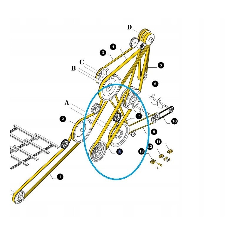 New Holland TC 89817250 Gates running belt