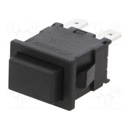1 pcs x E-SWITCH - PB1973ABLKBLKEF0 - Switch: push-button, Pos: 2, SPST-NO, 15A/250VAC, 10A/125VDC