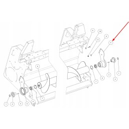 01024202 left arm of the central screw