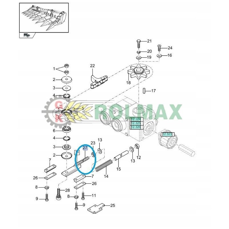 New Holland corn header bracket 322438550