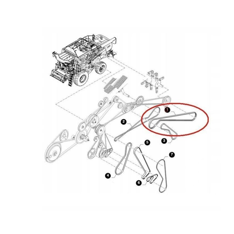 Puller belt new holland cx 84075635 gates