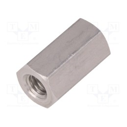 10 pcs x DREMEC - 139X18 - Screwed spacer sleeve, 18mm, Int.thread: M6, hexagonal, aluminium