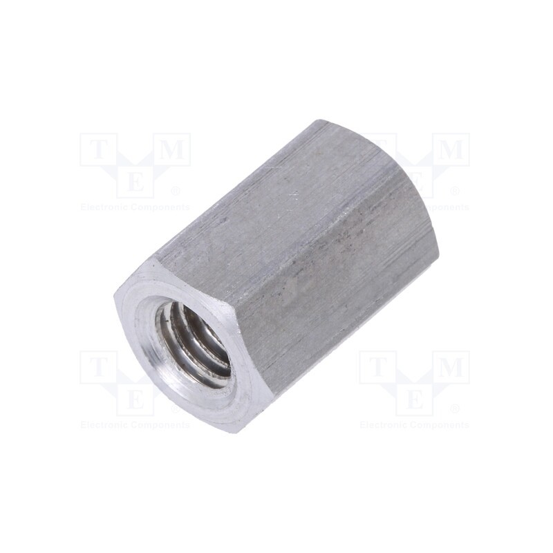10 pcs x DREMEC - 139X15 - Screwed spacer sleeve, 15mm, Int.thread: M6, hexagonal, aluminium