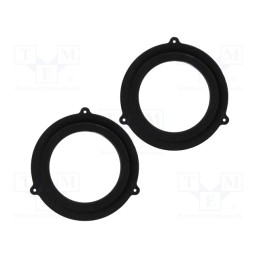 1 set x BASSER - DMFIAT03 - Spacer ring, MDF, 165mm, Fiat, impregnated, 2pcs.