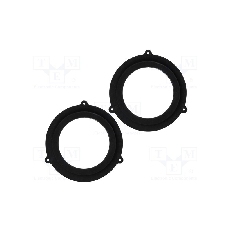 1 set x BASSER - DMFIAT03 - Spacer ring, MDF, 165mm, Fiat, impregnated, 2pcs.