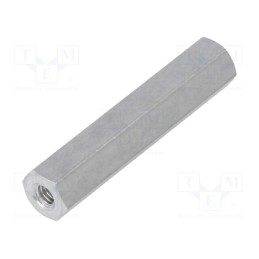 10 pcs x DREMEC - 132X25 - Screwed spacer sleeve, 25mm, Int.thread: M2,5, hexagonal