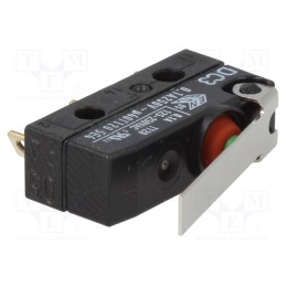 1 pcs x ZF - DC3C-A1LB - Microswitch SNAP ACTION, 0.1A/250VAC, with lever, SPDT, ON-(ON)