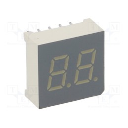 1 pcs x KINGBRIGHT ELECTRONIC - DA03-12GWA - Display: LED, 7-segment, 7.6mm, 0.3', No.char: 2, green, 1.4÷4.4mcd