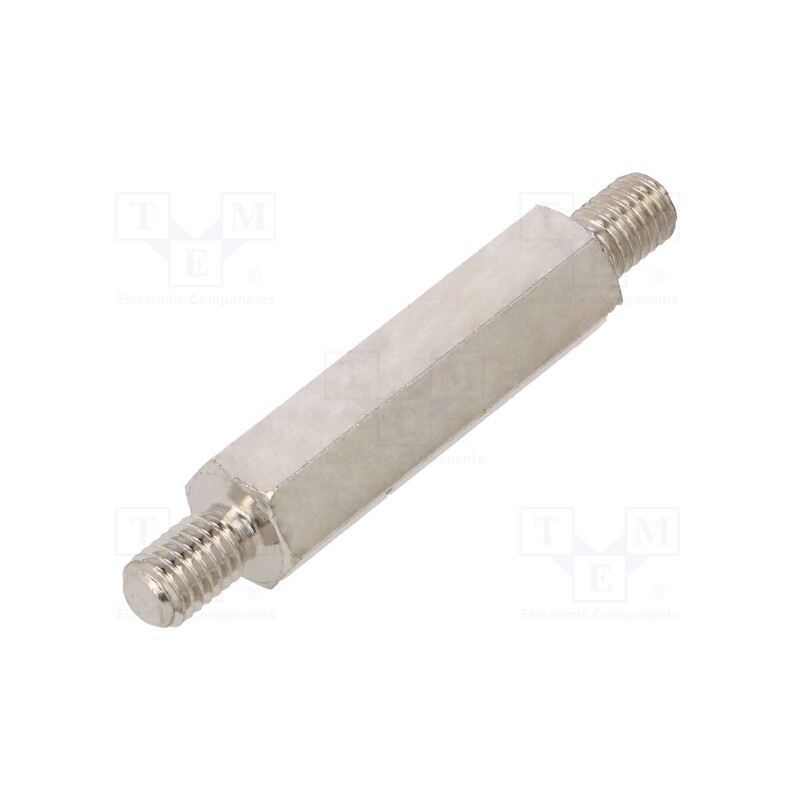 10 pcs x DREMEC - 418X30 - Screwed spacer sleeve, 30mm, Ext.thread: M5, hexagonal, brass