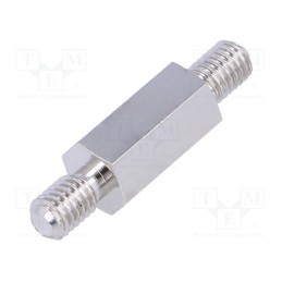 10 pcs x DREMEC - 418X15 - Screwed spacer sleeve, 15mm, Ext.thread: M5, hexagonal, brass