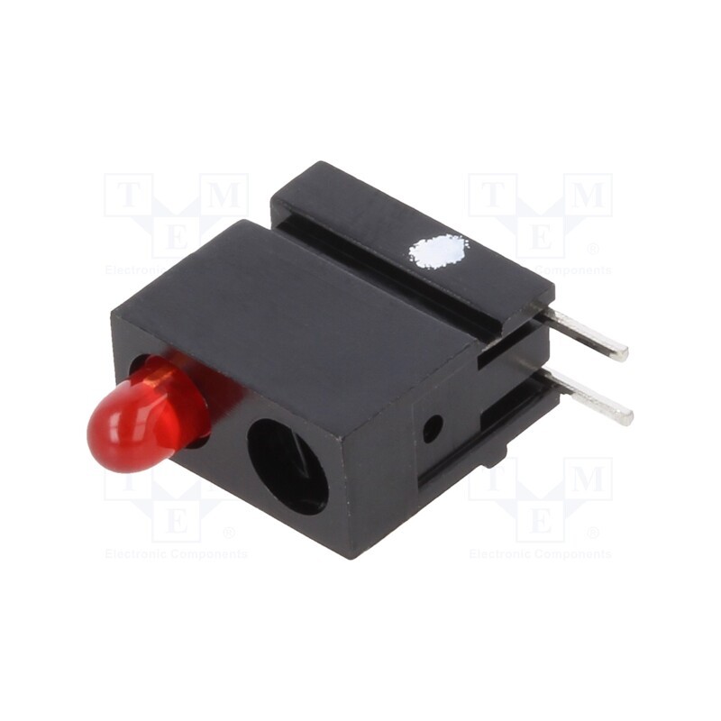 1 pcs x MENTOR - 1801.0233 - LED, in housing, red, 2.8mm, No.of diodes: 1, 2mA, 60°, 1.2÷4mcd