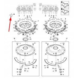 Lca90655 left forage harvester knife tooth