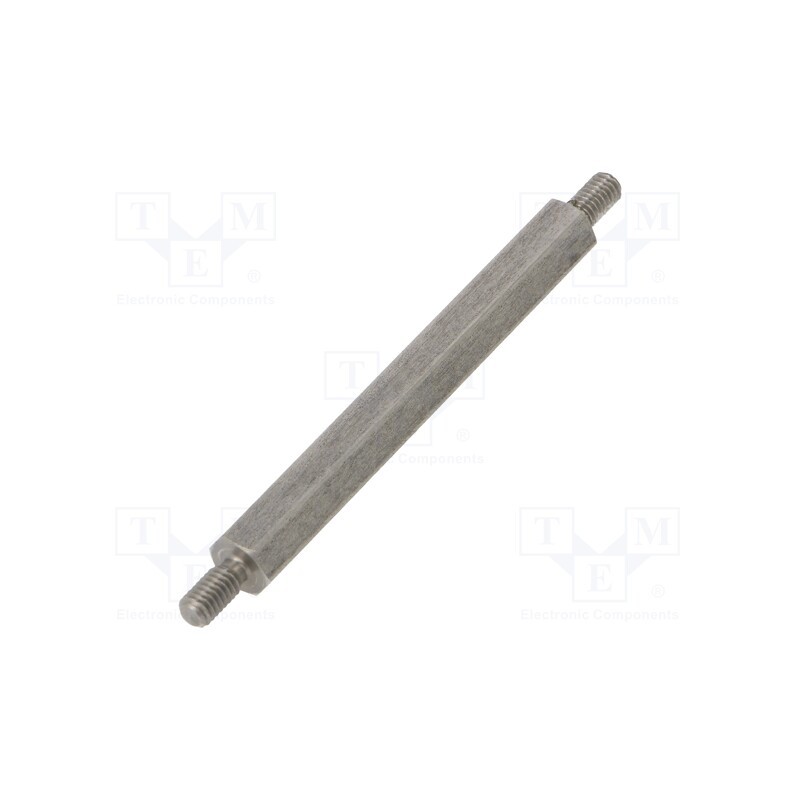 10 pcs x DREMEC - 446X60 - Screwed spacer sleeve, 60mm, Ext.thread: M4, hexagonal
