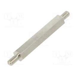 10 pcs x DREMEC - 416X40 - Screwed spacer sleeve, 40mm, Ext.thread: M4, hexagonal, brass