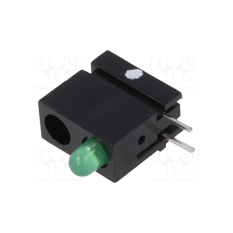 1 pcs x MENTOR - 1801.0833 - LED, in housing, green, 2.8mm, No.of diodes: 1, 2mA, 60°, 1÷5mcd