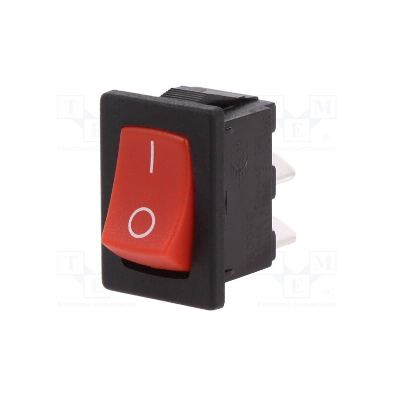1 pcs x BULGIN - H8600VBBR076W - ROCKER, SPST, Pos: 2, ON-OFF, 10A/250VAC, 10A/28VDC, none, 8600