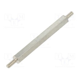 10 pcs x DREMEC - 415X50 - Screwed spacer sleeve, 50mm, Ext.thread: M3, hexagonal, brass