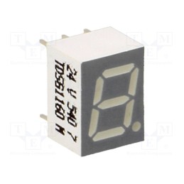 1 pcs x VISHAY - TDSG1160 - Display: LED, 7-segment, 7mm, 0.28', No.char: 1, green, 0.45÷6mcd