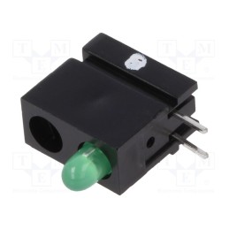 1 pcs x MENTOR - 1801.8033 - LED, in housing, green, 2.8mm, No.of diodes: 1, 2mA, 60°, 1÷5mcd