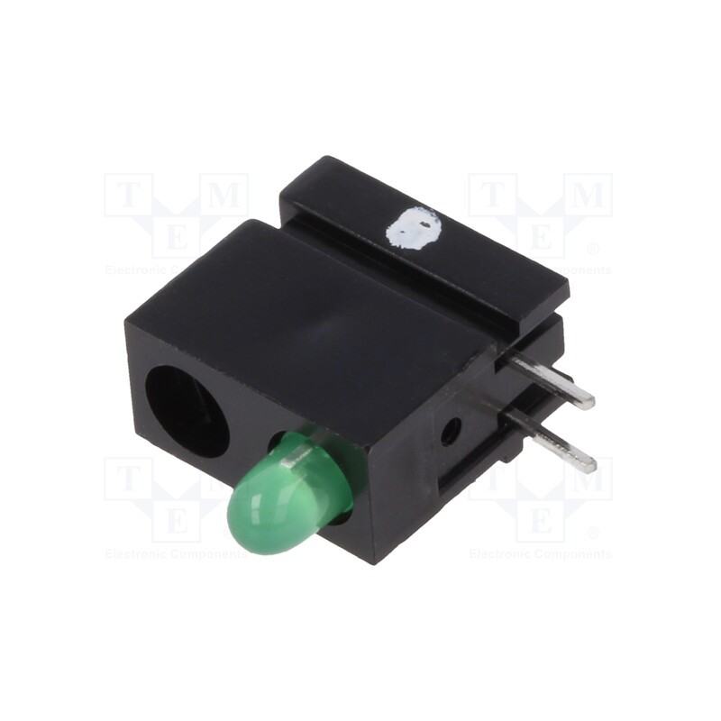 1 pcs x MENTOR - 1801.8033 - LED, in housing, green, 2.8mm, No.of diodes: 1, 2mA, 60°, 1÷5mcd