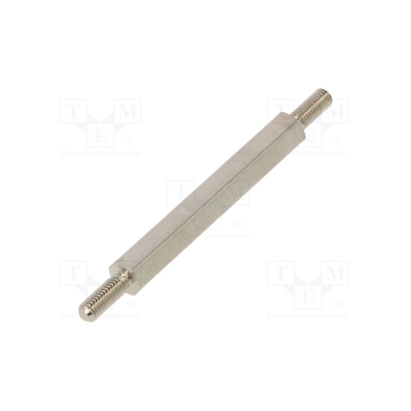 10 pcs x DREMEC - 413X35 - Screwed spacer sleeve, 35mm, Ext.thread: M3, hexagonal, brass