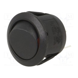 1 pcs x SWITCH COMPONENTS - RA1-1A-DC-2-R - ROCKER, SPST, Pos: 2, ON-OFF, 10A/28VDC, black, none, Rcont max: 50mΩ