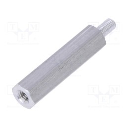 10 pcs x DREMEC - 235X25 - Screwed spacer sleeve, 25mm, Int.thread: M3, Ext.thread: M3
