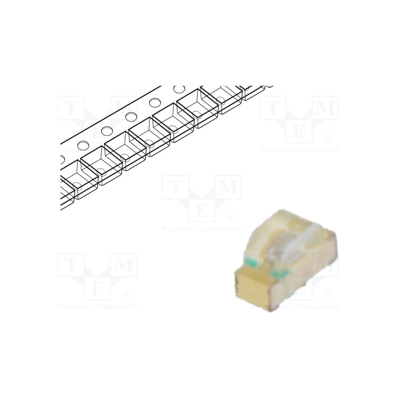 1 pcs x BROADCOM (AVAGO) - HSMN-C120 - LED, SMD, 0604, blue, 11.2÷35mcd, 1.6x1x0.6mm, 155°, 3.3÷3.9V, 20mA