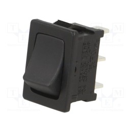 1 pcs x SWITCH COMPONENTS - RF1-1E-DC-2-B - ROCKER, SPDT, Pos: 2, ON-(ON), 10A/24VDC, black, none, Body: black