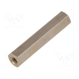 10 pcs x DREMEC - 115X30 - Screwed spacer sleeve, 30mm, Int.thread: M3, hexagonal, brass