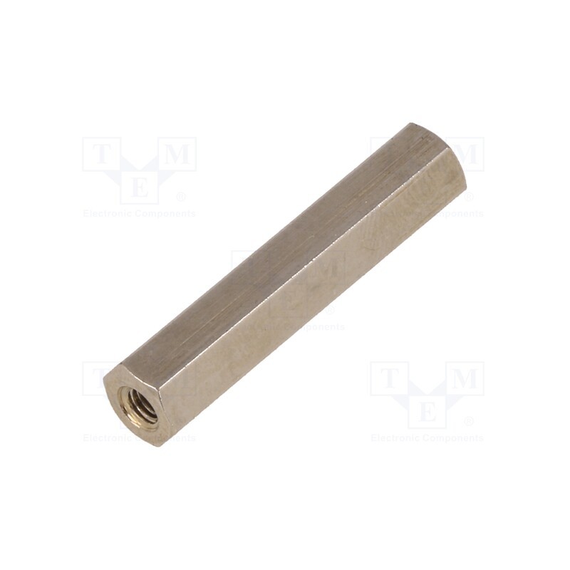 10 pcs x DREMEC - 115X30 - Screwed spacer sleeve, 30mm, Int.thread: M3, hexagonal, brass