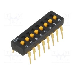 1 pcs x OMRON OCB - A6D-8103 - Switch: DIP-SWITCH, Poles number: 8, ON-OFF, 0.03A/30VDC, Pos: 2