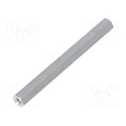 10 pcs x DREMEC - 134X55 - Screwed spacer sleeve, 55mm, Int.thread: M3, hexagonal, aluminium