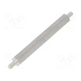 10 pcs x DREMEC - 435X50 - Screwed spacer sleeve, 50mm, Ext.thread: M3, hexagonal, aluminium