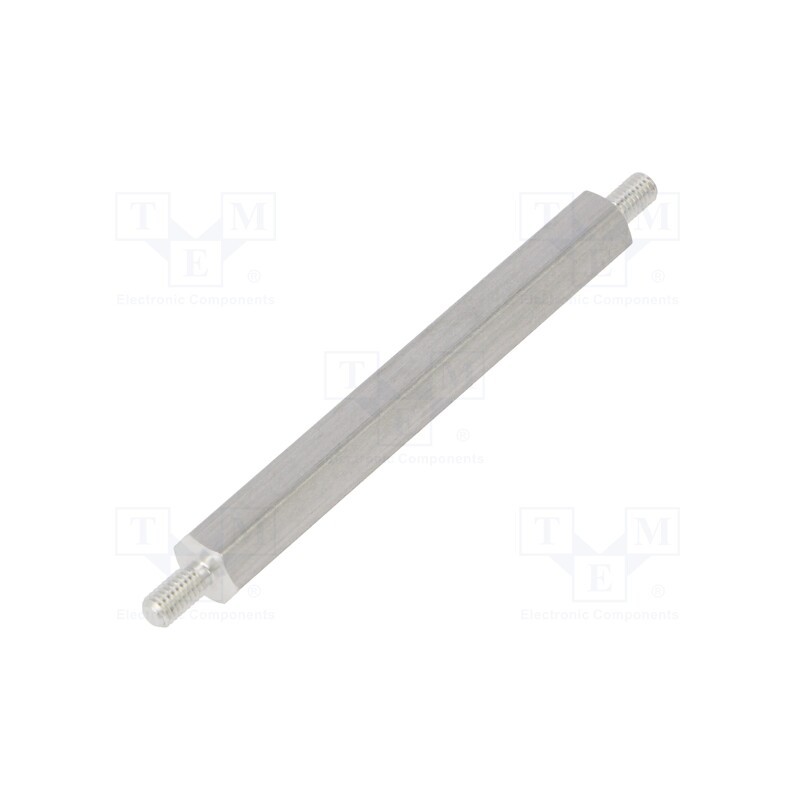 10 pcs x DREMEC - 435X50 - Screwed spacer sleeve, 50mm, Ext.thread: M3, hexagonal, aluminium