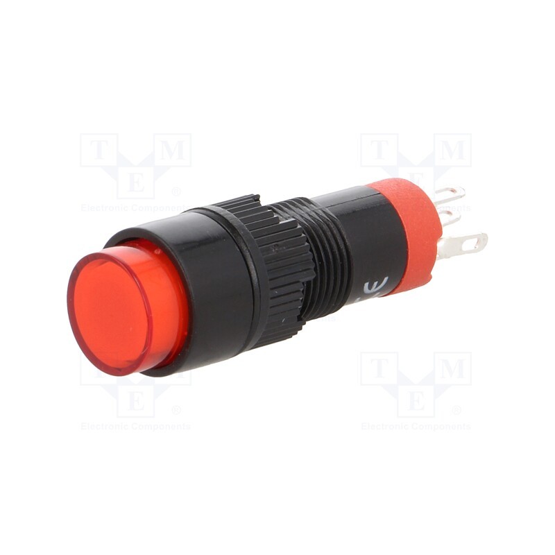 1 pcs x ONPOW - LAS3Y-11Z/6/R - Switch: push-button, Pos: 2, SPDT, 0.5A/250VAC, 1A/24VDC, ON-ON