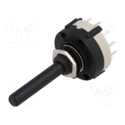 1 pcs x CANAL ELECTRONIC - SR26NS1-4-3P-M10-38R6 - Switch: rotary, Pos: 12, 0.3A/125VAC, 1A/30VDC, Poles number: 4, 30°