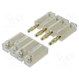 1 pcs x ACV - 30.4150-02 - Connector: loudspeaker, 4mm2, gold-plated, plug/socket, screwed