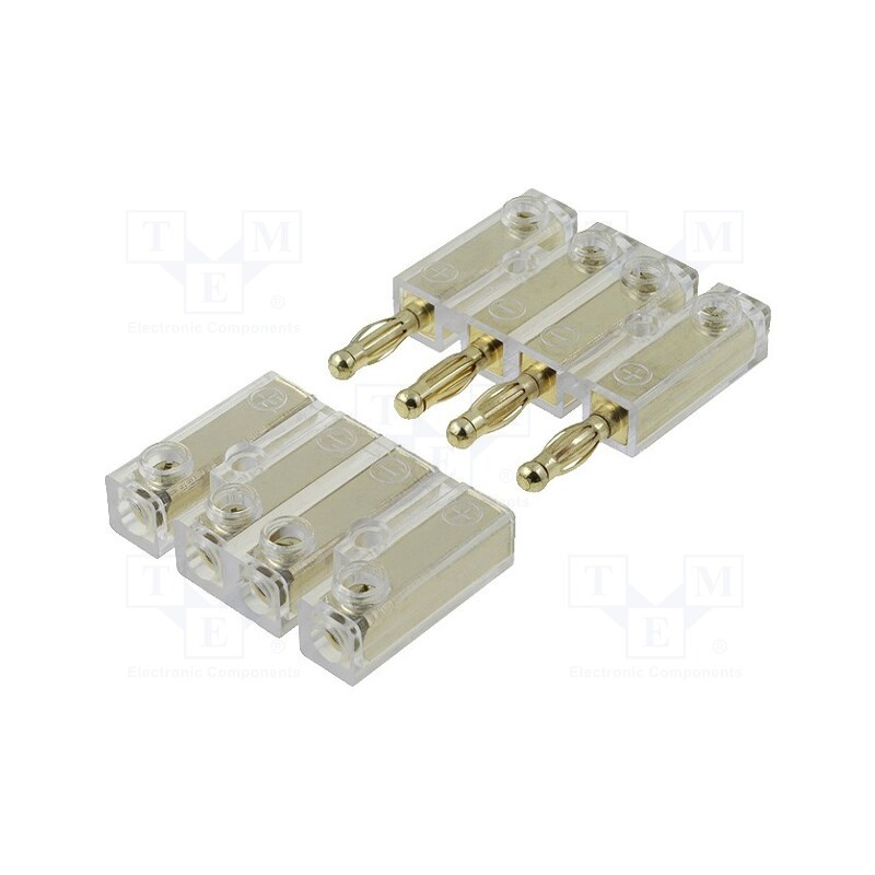 1 pcs x ACV - 30.4150-02 - Connector: loudspeaker, 4mm2, gold-plated, plug/socket, screwed