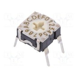 1 pcs x C&K - RTE1600N44 - Encoding switch, HEX/BCD, Pos: 16, THT, Rcont max: 100mΩ, RTE, tube