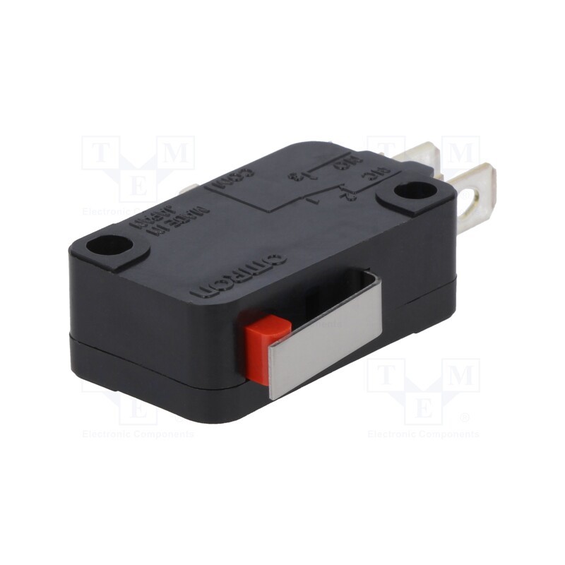 1 pcs x OMRON OCB - VX-51-1A3 - Microswitch SNAP ACTION, 5A/250VAC, with lever, SPDT, ON-(ON)