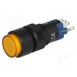 1 pcs x ONPOW - LAS2Y-11Z/230/O - Switch: push-button, Pos: 2, SPDT, 0.5A/250VAC, 1A/24VDC, ON-ON