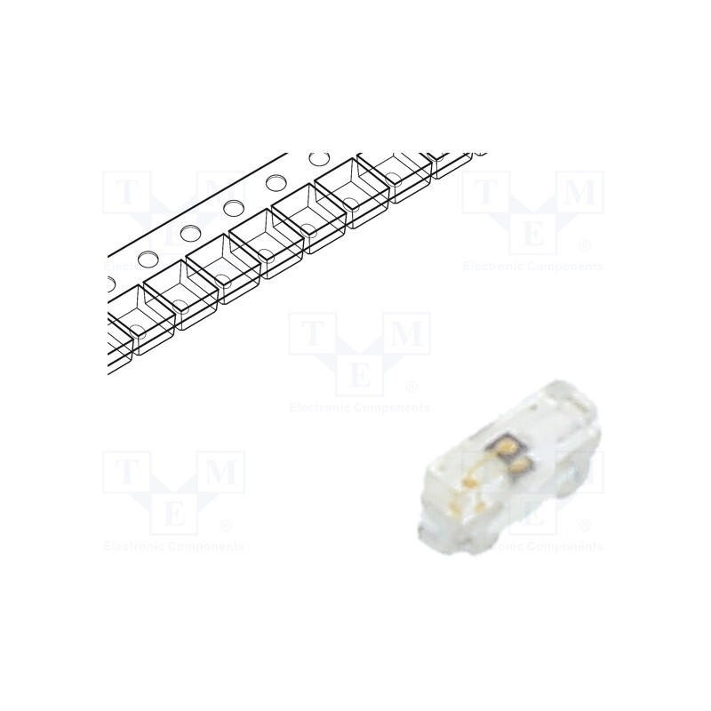 1 pcs x BROADCOM (AVAGO) - HSML-C230 - LED, SMD, 0402, orange, 28.5mcd, 1x0.55x0.3mm, 140°, 1.6÷2.4V, 20mA